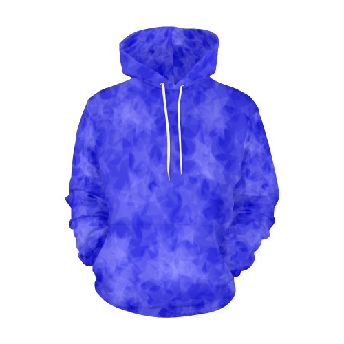 Blue Textured All Over Print Hoodie for Men (USA Size) (Model H13)