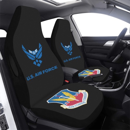 Airman First Class Offutt Air Force Base Car Seat Cover Airbag Compatible (Set of 2)