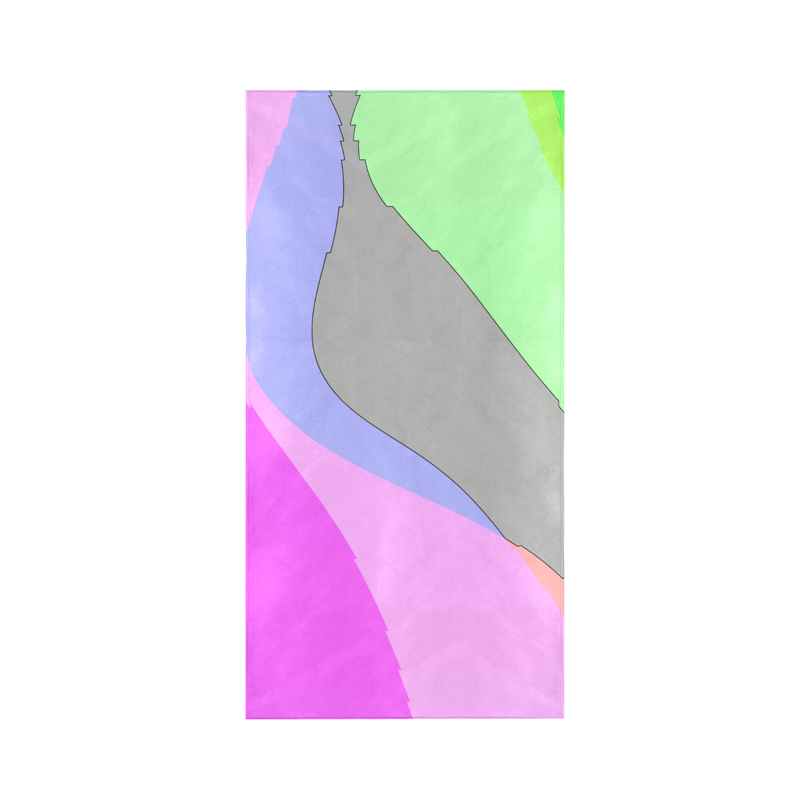 Abstract 703 - Retro Groovy Pink And Green Beach Towel 30"x 60"
