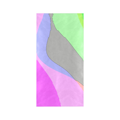 Abstract 703 - Retro Groovy Pink And Green Beach Towel 30"x 60"
