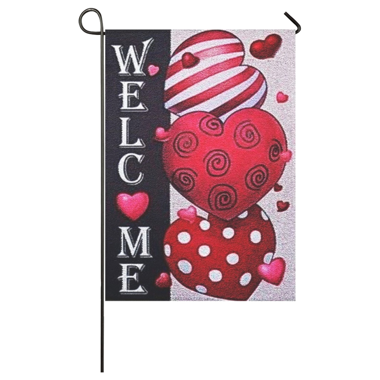 V-day Hearts Garden Flag 28''x40'' (Two Sides Printing)