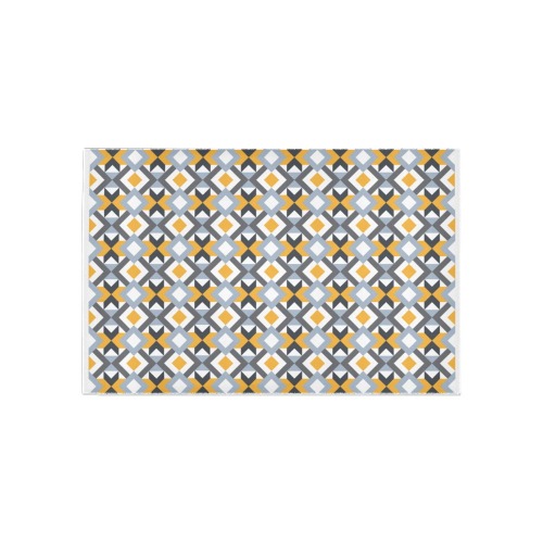 Retro Angles Abstract Geometric Pattern Area Rug 5'x3'3''