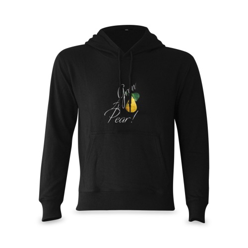 Grow a Pear in men's black hoodie Oceanus Hoodie Sweatshirt (Model H03)