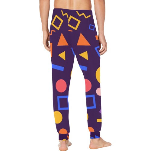 Abstract Shapes Men's Pajama Trousers with Custom Cuff