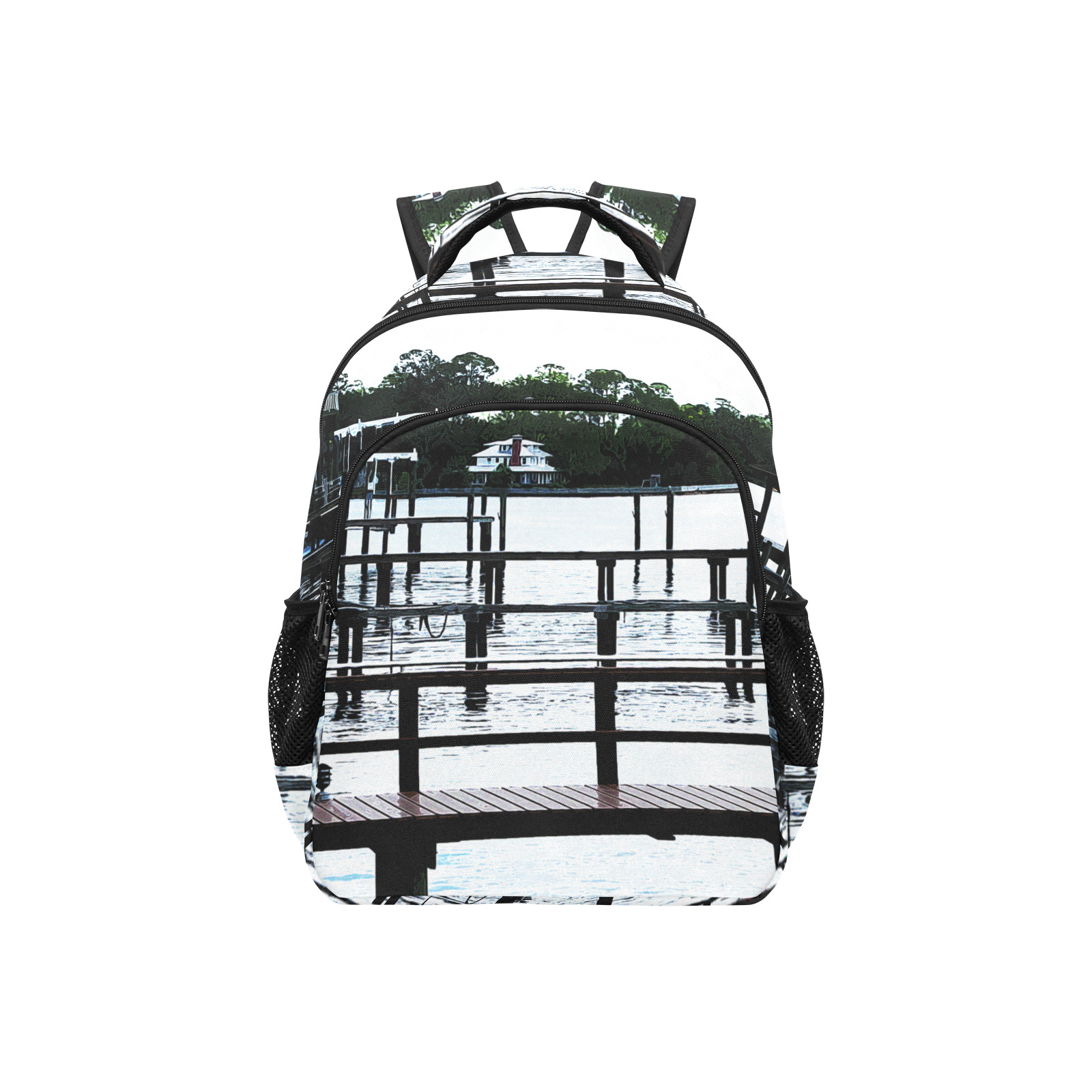 Docks On The River 7580 Multifunctional Backpack (Model 1731)