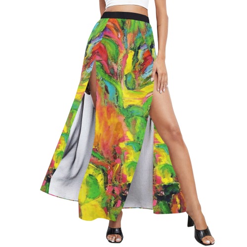 African Tree Collection High Slit Long Beach Dress (Model S40)