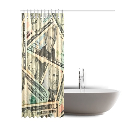 US PAPER CURRENCY Shower Curtain 69"x84"