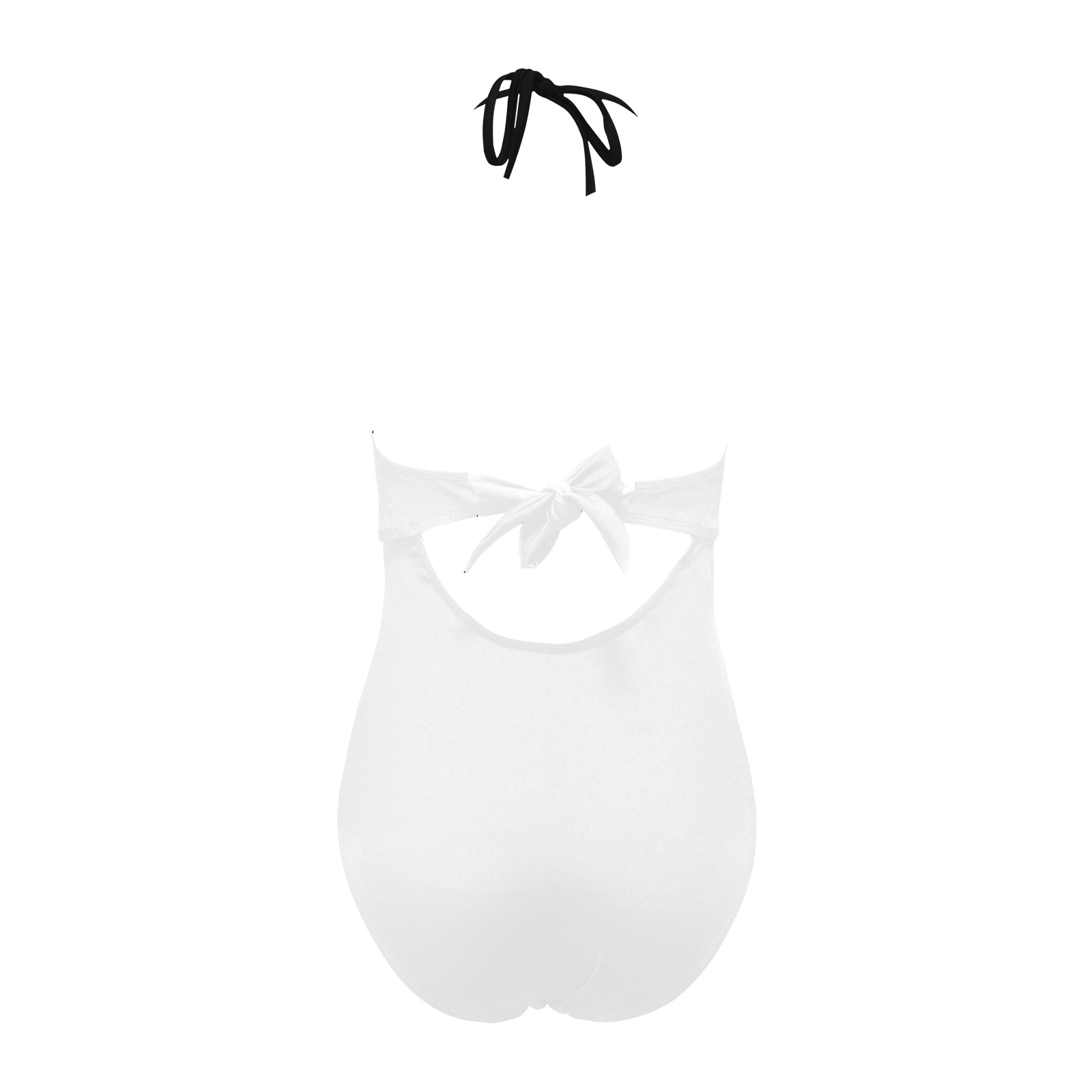 WHITE Backless Hollow Out Bow Tie Swimsuit (Model S17)