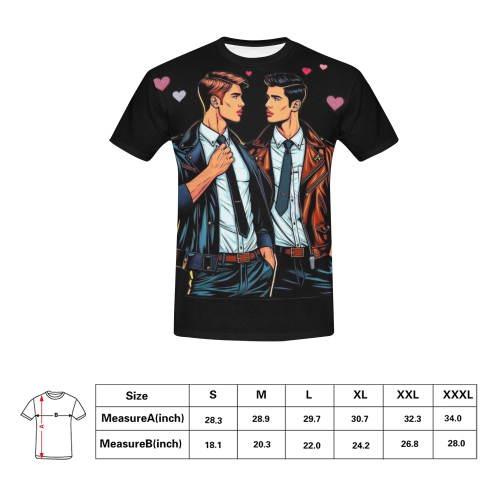 Suit Couple by Fetishworld All Over Print T-Shirt for Men (USA Size) (Model T40)