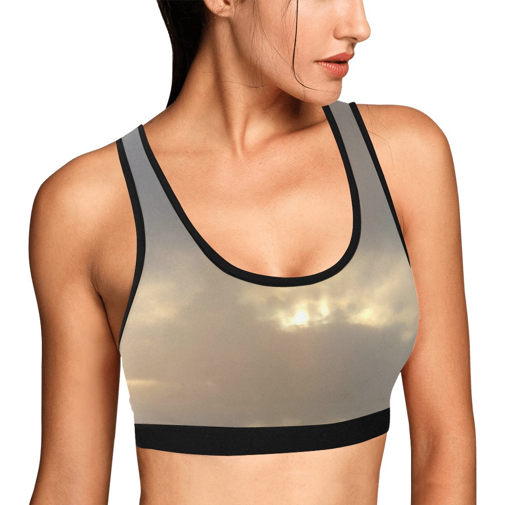 Cloud Collection Women's All Over Print Sports Bra (Model T52)