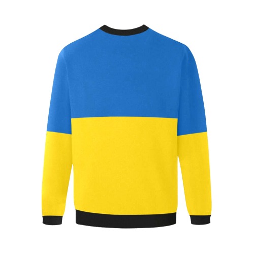 UKRAINE Men's Oversized Fleece Crew Sweatshirt (Model H18)