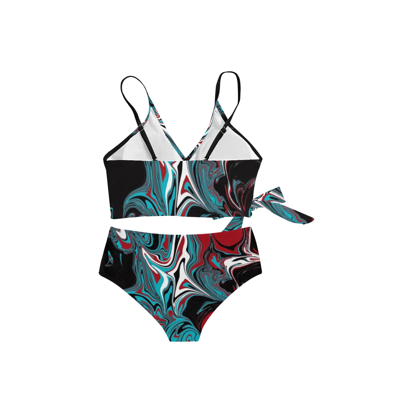 Dark Wave Of Colors Knot Side Bikini Swimsuit Model S37 ID D6957153 Dark Wave Of Colors Knot Side Bikini Swimsuit Model S37 ID D6957153