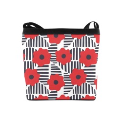Big Red Flowers Crossbody Bags (Model 1613)