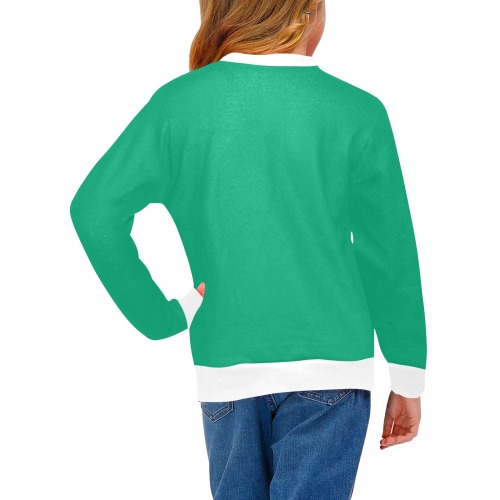 Mint Girls' All Over Print Crew Neck Sweater (Model H49)