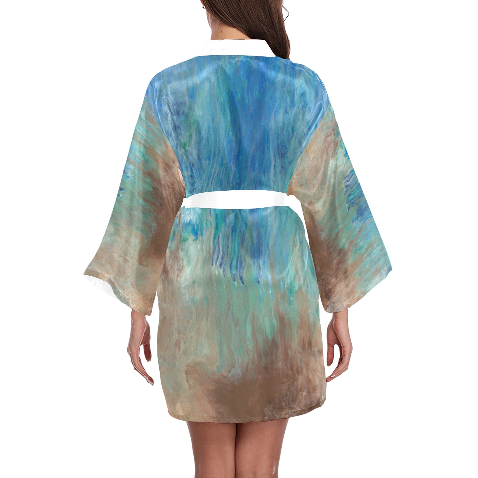 Ocean Long Sleeve Kimono Robe