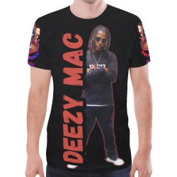 Deezy Mac Red/Black New All Over Print T-shirt for Men (Model T45)