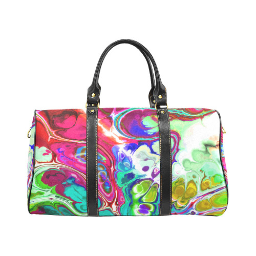 Abstract Liquid Marble Pouring Modern Art Texture New Waterproof Travel Bag/Small (Model 1639)