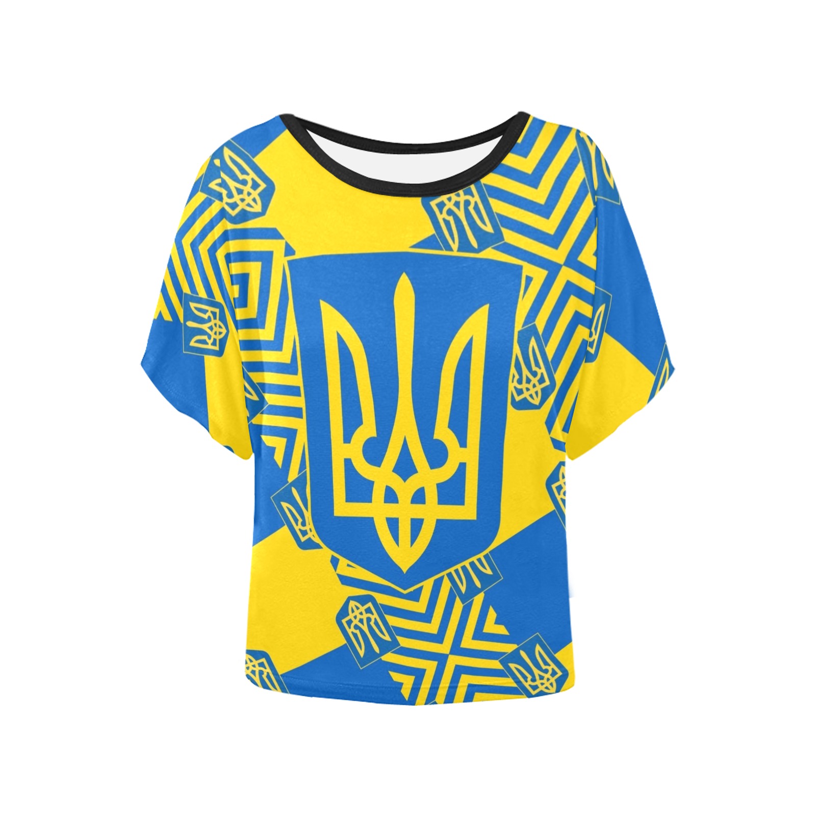 UKRAINE 2 Women's Batwing-Sleeved Blouse T shirt (Model T44)