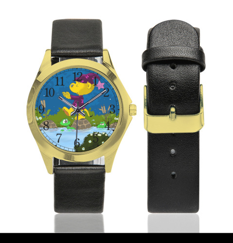 Ferald Sleepwalking Unisex Silver-Tone Round Leather Watch (Model 216)