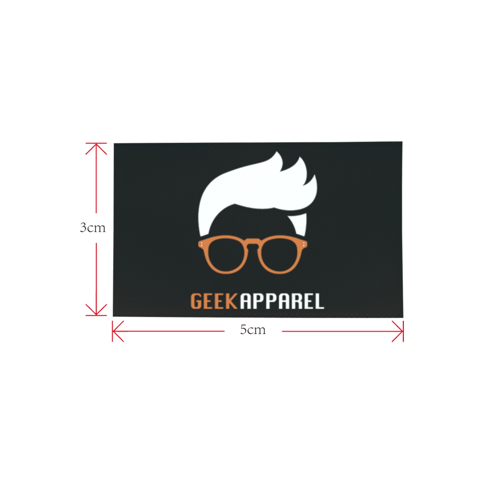Geek_Apparel_logo Bag Private Brand Tag on Bags Inner (Zipper) (5cm X 3cm)