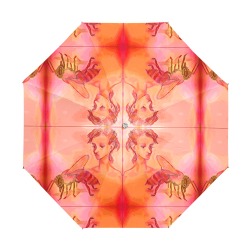 Woman and Bee Sun Umbrella Anti-UV Foldable Umbrella (U08)