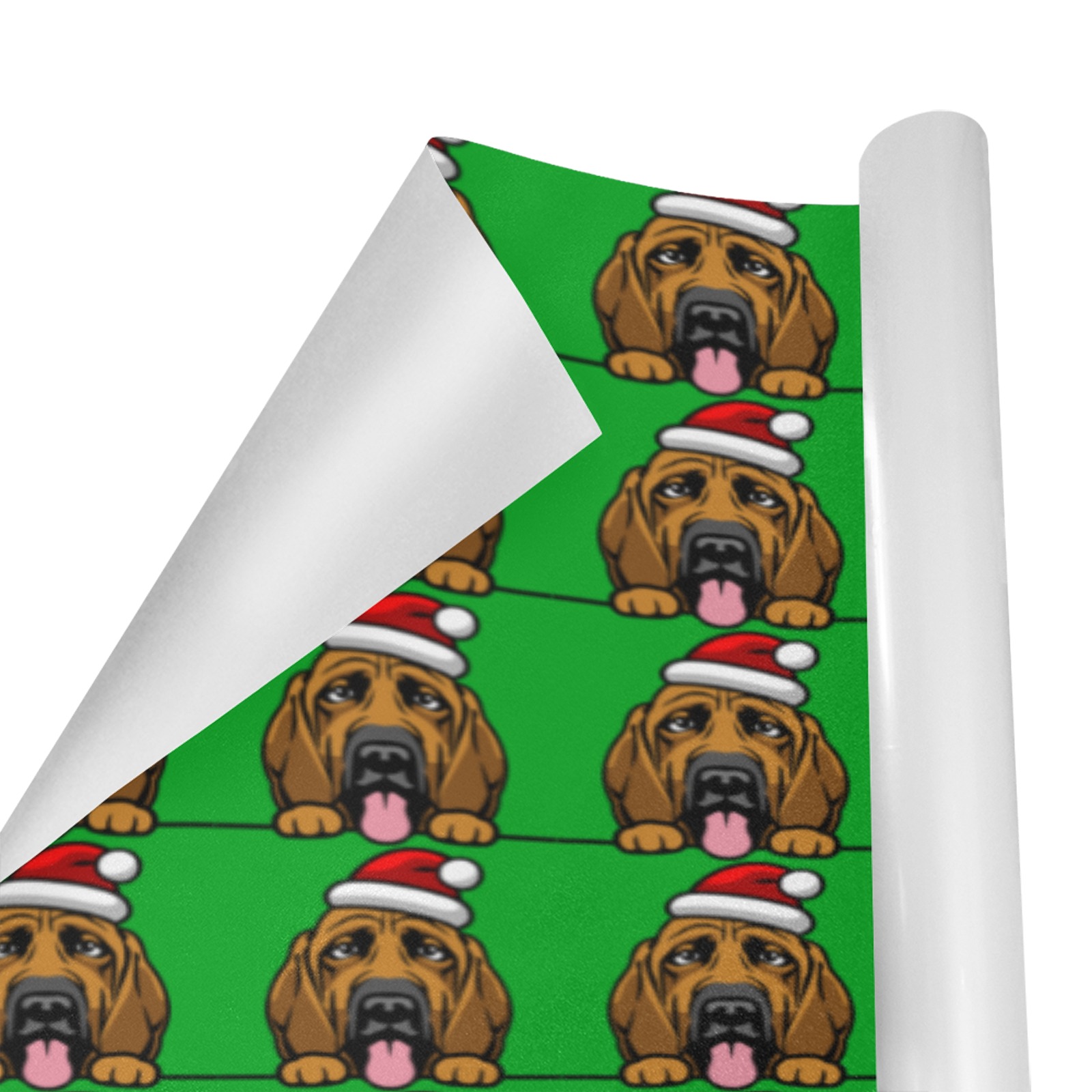 Christmas Bloodhound (G) Gift Wrapping Paper 58"x 23" (4 Rolls)
