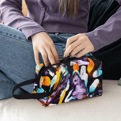 Colorful dark brushes abstract Wash Bag (Model 1721)