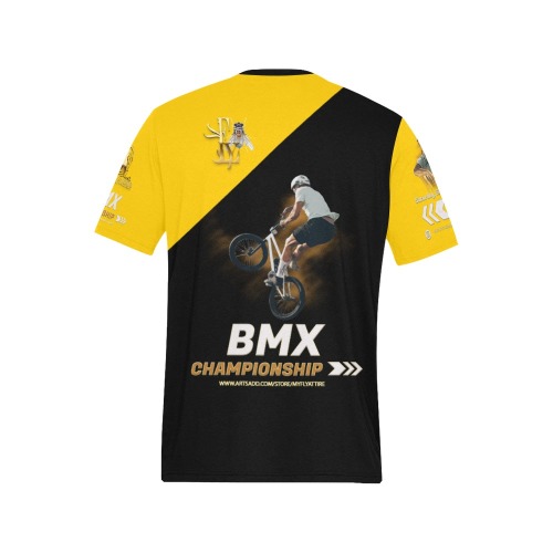 BMX Championship Collectable Fly Men's All Over Print T-Shirt (Solid Color Neck) (Model T63)