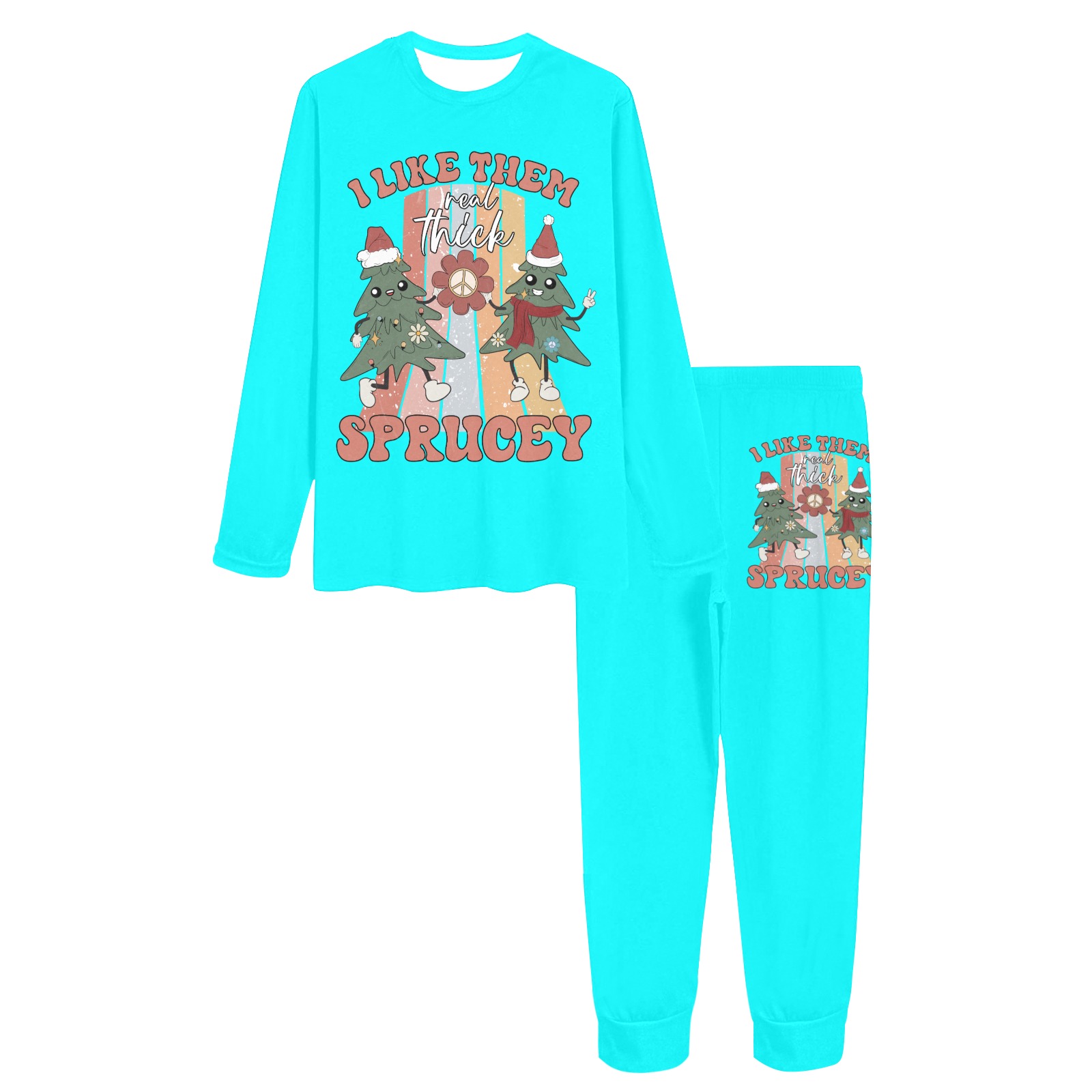 I Like The Real Thick And Sprucey (LB) Women's All Over Print Pajama Set