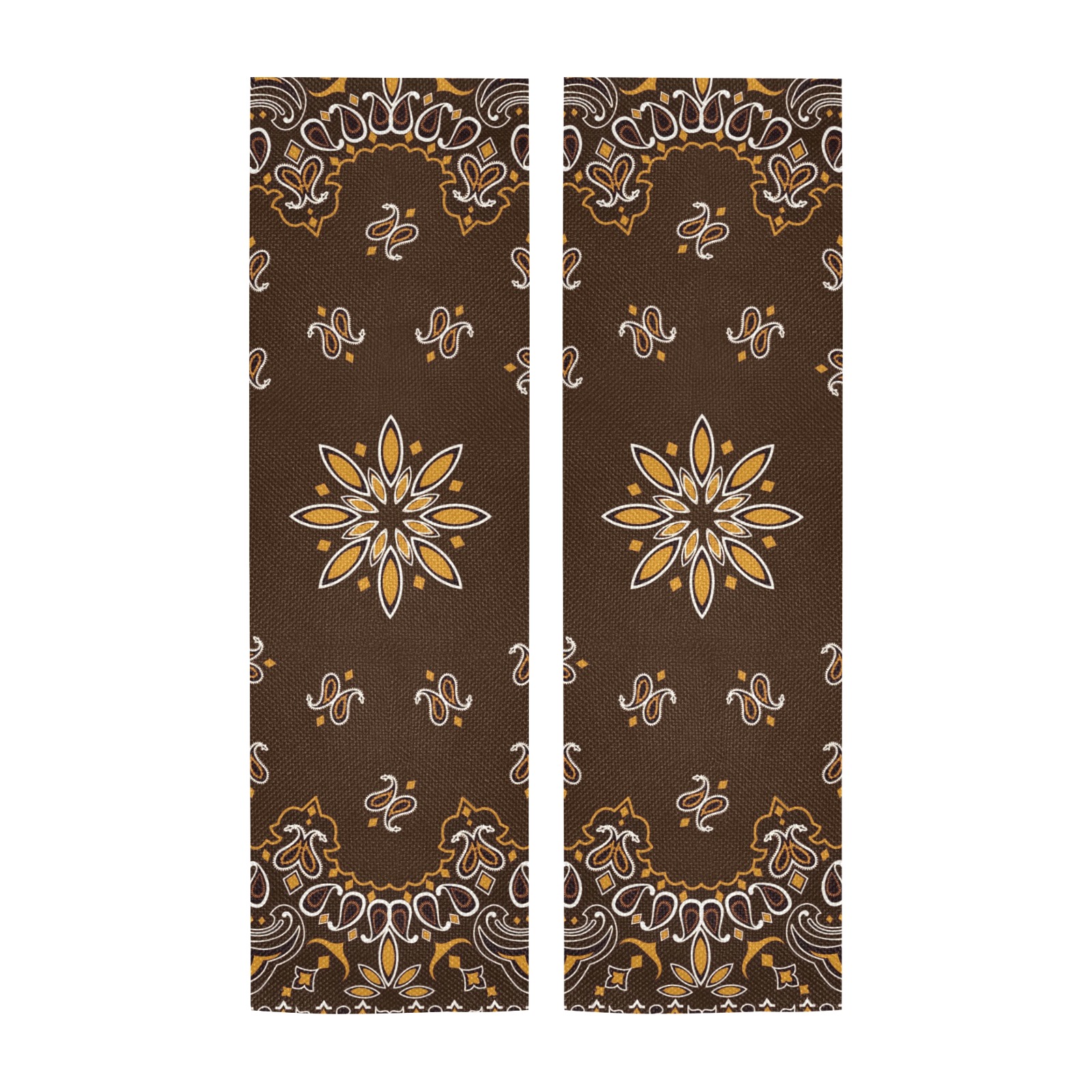Bandanna Pattern Brown Door Curtain Tapestry