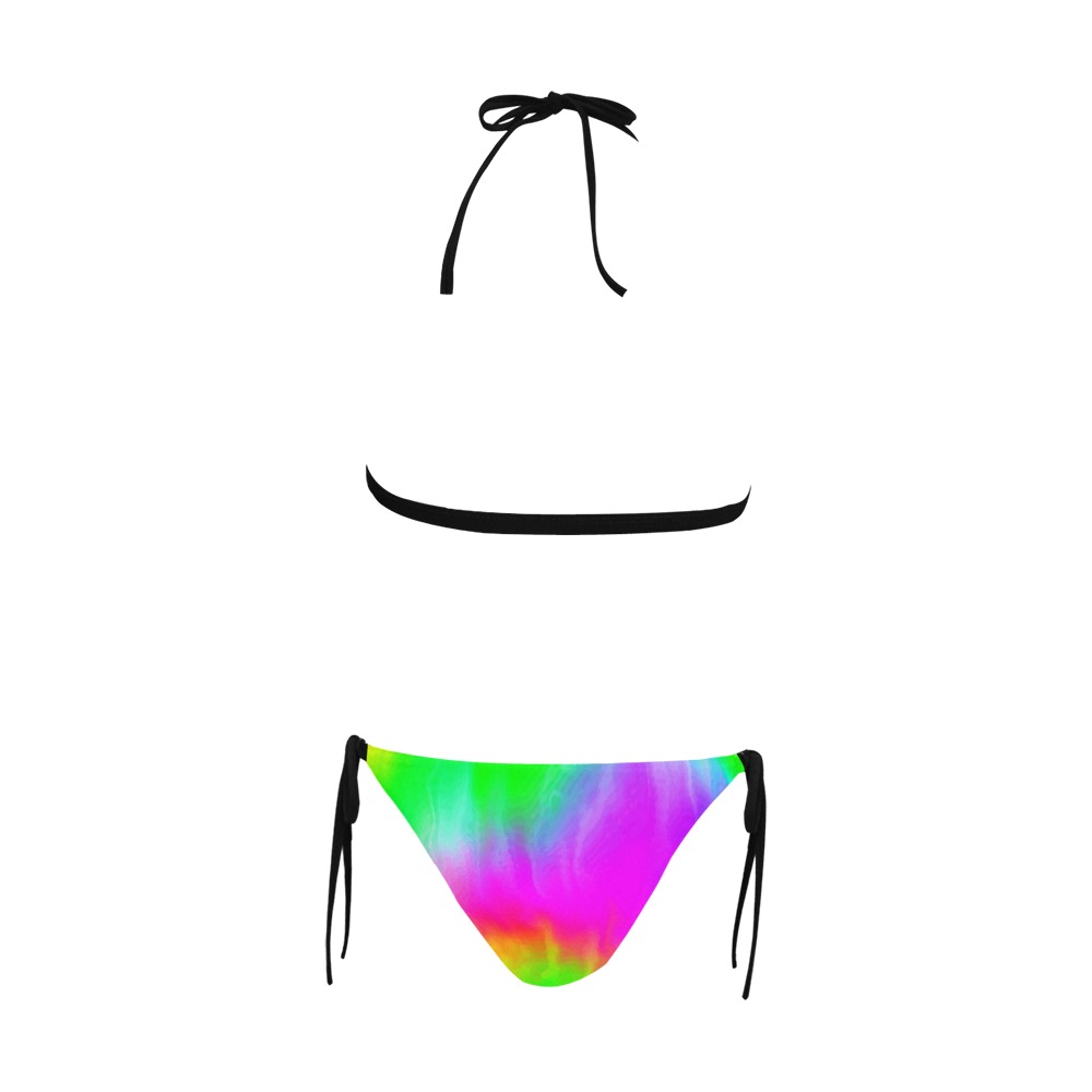 Emotions Buckle Front Halter Bikini Swimsuit (Model S08)