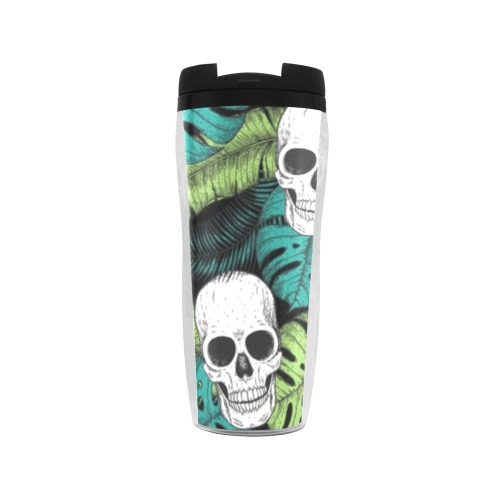 Green and Leaf Skull Cup Reusable Coffee Cup (11.8oz)