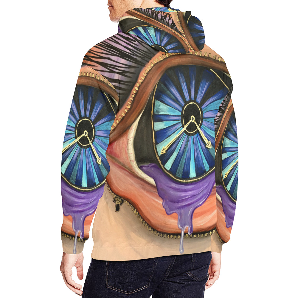 Open Your Eyes All Over Print Hoodie for Men (USA Size) (Model H13)