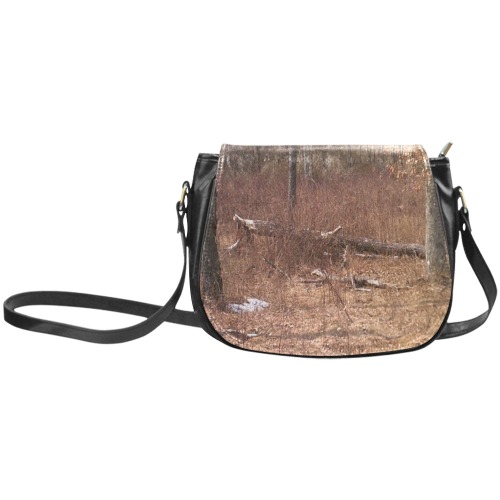 Falling tree in the woods Classic Saddle Bag/Large (Model 1648)