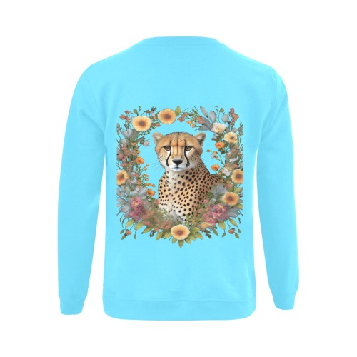 cheetah 1 Gildan Crewneck Sweatshirt(NEW) (Model H01)