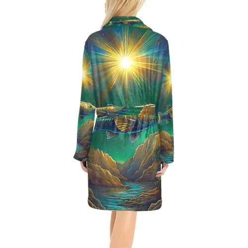 Celestial Swim Women's All Over Print Night Robe