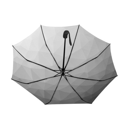 Grey Gradient Geometric Mesh Pattern Anti-UV Auto-Foldable Umbrella (Underside Printing) (U06)