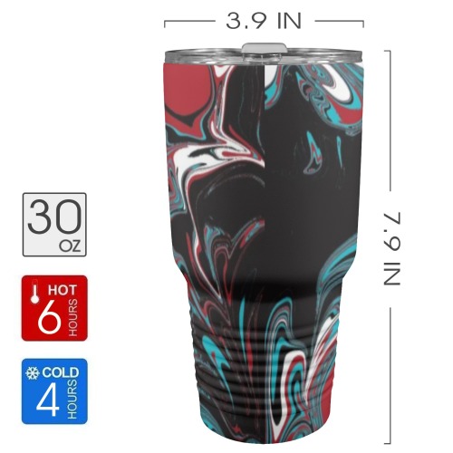 Dark Wave of Colors 30oz Insulated Stainless Steel Mobile Tumbler
