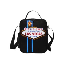 Neon Las Vegas Welcome Sign All Over Print Crossbody Lunch Bag for Kids (Model 1722)