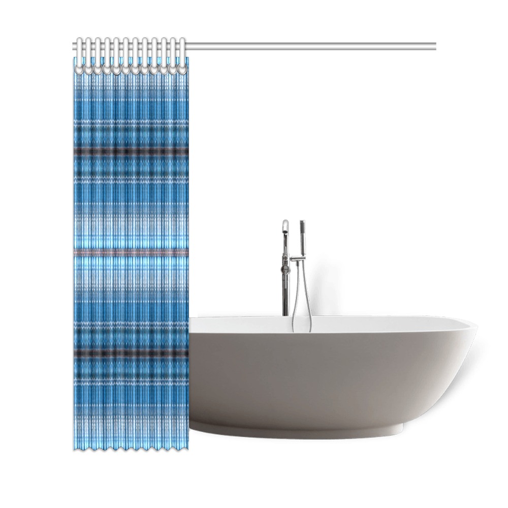fabric pillar's, blue, repeating pattern Shower Curtain 69"x72"