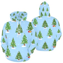 Christmas Trees All Over Print Hoodie for Men (USA Size) (Model H13)