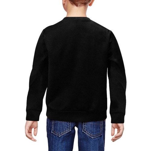 Navy Retro Stripe All Over Print Crewneck Sweatshirt for Kids (Model H29)