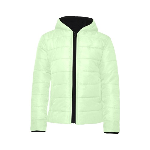 color tea green Kids' Padded Hooded Jacket (Model H45)