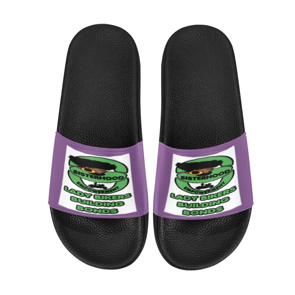 Lady Bikers Slides Purple Women's Slide Sandals (Model 057)