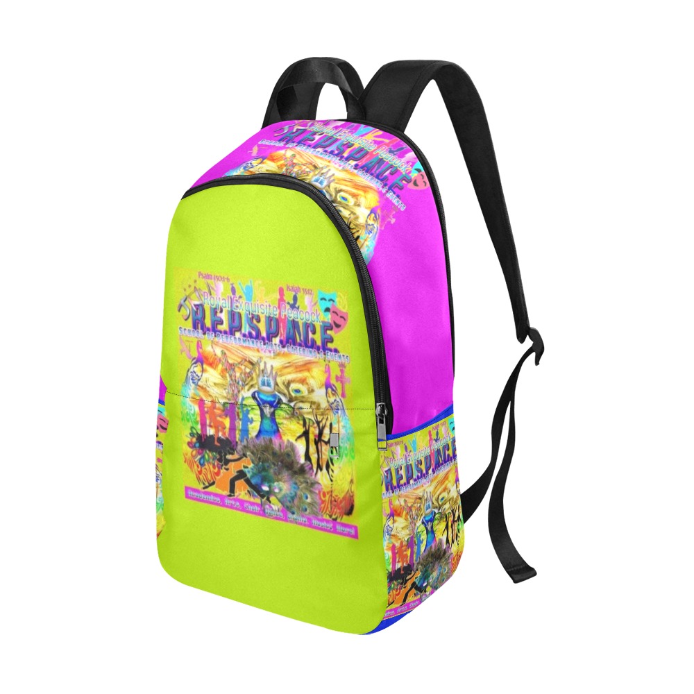 JNV REPSPACE COLORFUL Bookbag Lime (8) Fabric Backpack for Adult (Model 1659)