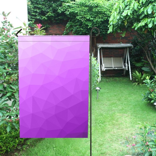 Purple gradient geometric mesh pattern Garden Flag 12‘’x18‘’（Without Flagpole）