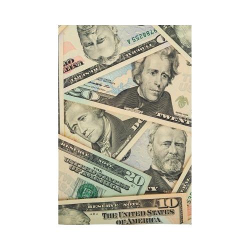 US PAPER CURRENCY Polyester Peach Skin Wall Tapestry 60"x 90"