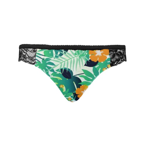 GROOVY FUNK THING FLORAL Women's Lace Panty (Model L41)