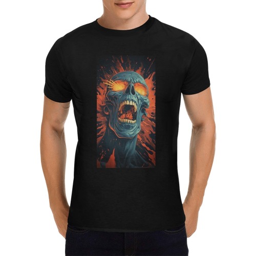 Skull Men's T-Shirt in USA Size (Front Printing Only)
