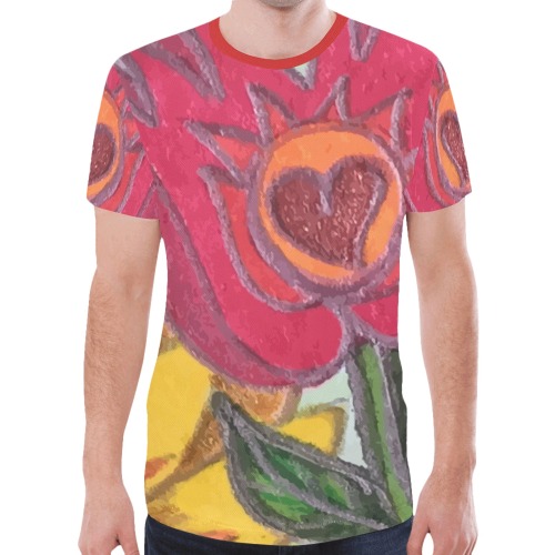 Heart by Myra New All Over Print T-shirt for Men (Model T45)